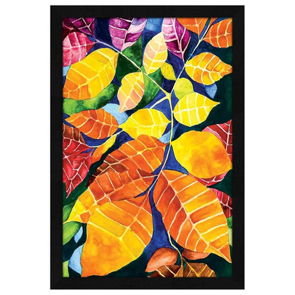 ArtX Paper Watercolors Floral Framed Wall Art Painting Multicolor Abstract Set of 1