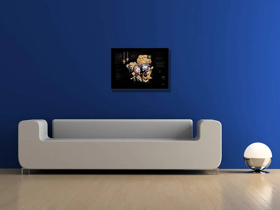 Lifehaxtore Krishna Radha Art Framed Painting Elegant Radha Krishna