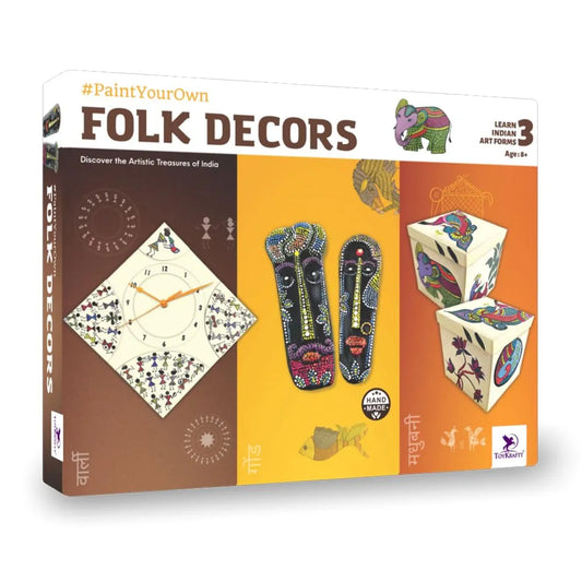 TOYKRAFTT Art and Craft DIY Kit for Kids Ages 8-12, Learn 3 Indian Art Forms Madhubani, Warli and Gond, Gift for Kids, Folk Decors