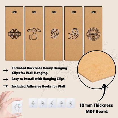 Livin'luxe Cute Kitten Wall Painting Cat & Butterfly Floral Art 5 Panel HD Painting Framed Artwork XL-35433