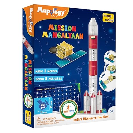 Imagimake Mapology Mangalyaan Isro Rocket Model & Satellite Educational Toys 3D Puzzles