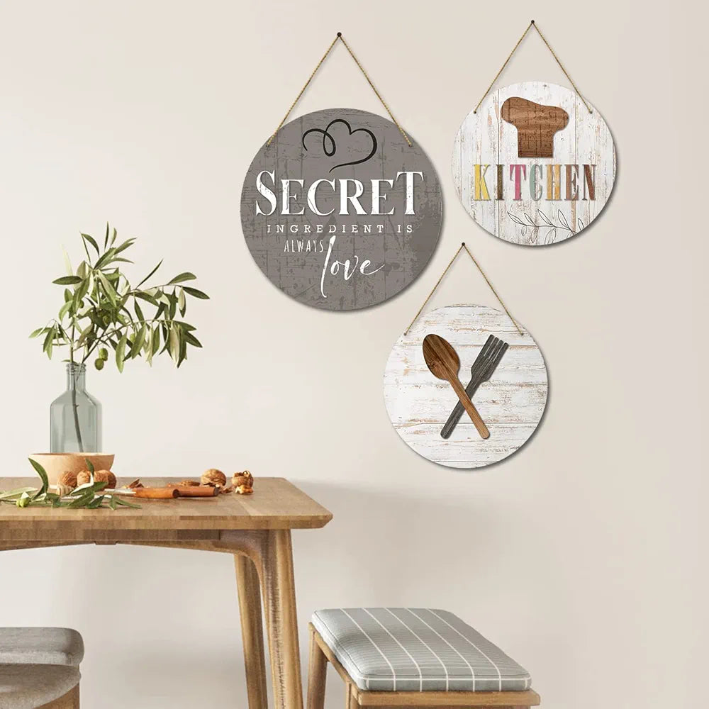 Kotart Wooden Wall Hanging Home Decor Items Secret Ingredients