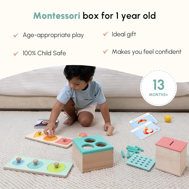 Curious Cub Montessori Learning Wooden Toys | Brain Development Problem/puzzle Solving | Hand-eye Coordination