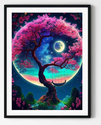 TREXEE 5D DIY Diamond Paint by Number Kits | 30 * 40 Cm Craft & Arts for Adults & Kids | Full Drill Crystal Rhinestone Diamond Painting for Wall Decor DIY Diamond Painting Kits Tree of Life Painting