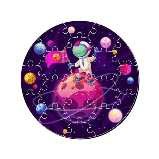 Artvibes Wooden Premium Astronaut on the Planet Puzzles for Kids Age 2 and 3 | 19 Piece Puzzles | Fun Learning Brain Booster for Kids