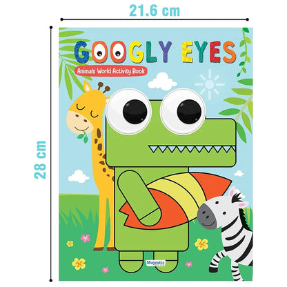 Googly Eyes Animals World Colouring Book for Kids I Animals World Activity Book featuring Adorable Characters with Oversized Googly Eyes I Perfect Gift I Fun Colouring Activity Book by Majestic Book Club