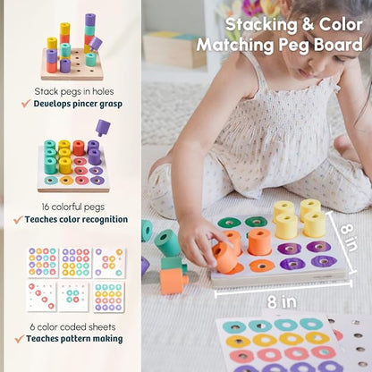 Curious Cub Montessori Learning Wooden Toys Box 9 | Brain Development Problem/puzzle Solving | Hand-eye Coordination