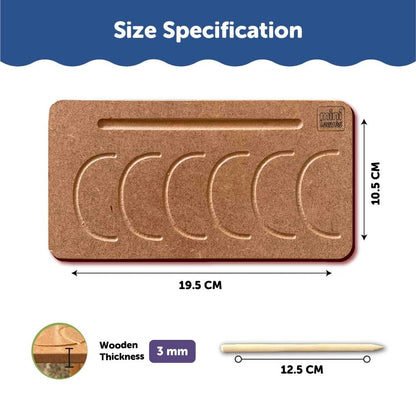 Mini Leaves Wooden Pattern Practicing Tracing Board Set of 4 Double Side Board for Kids | Educational Writing Board for Kids