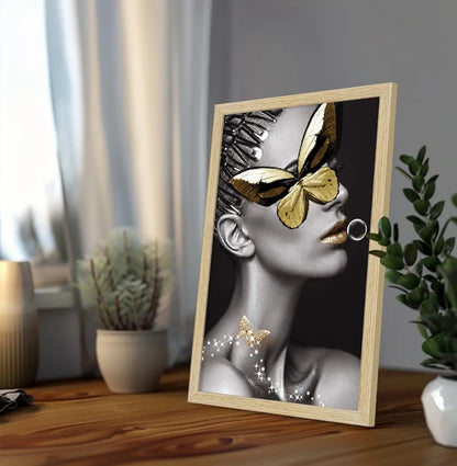 ArtX Paper Women Aesthetic Wall Decor Paintings with Frame AXII-20-GRL Set Of 2