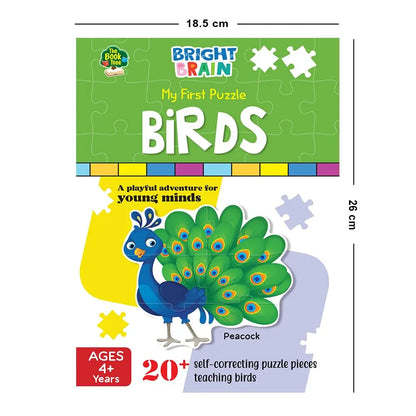 The Book Tree Birds 20+ Piece Jigsaw Puzzle for Preschoolers, Educational Toy for Learning Different Birds, Gifts for Kids Ages 3 to 6 by Majestic Book Club
