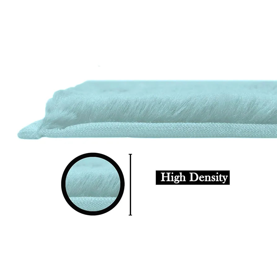 Luxe Home Runner Super Soft Anti Skid Rabbit Fur 2 X 5 Ft  Colour Turquish