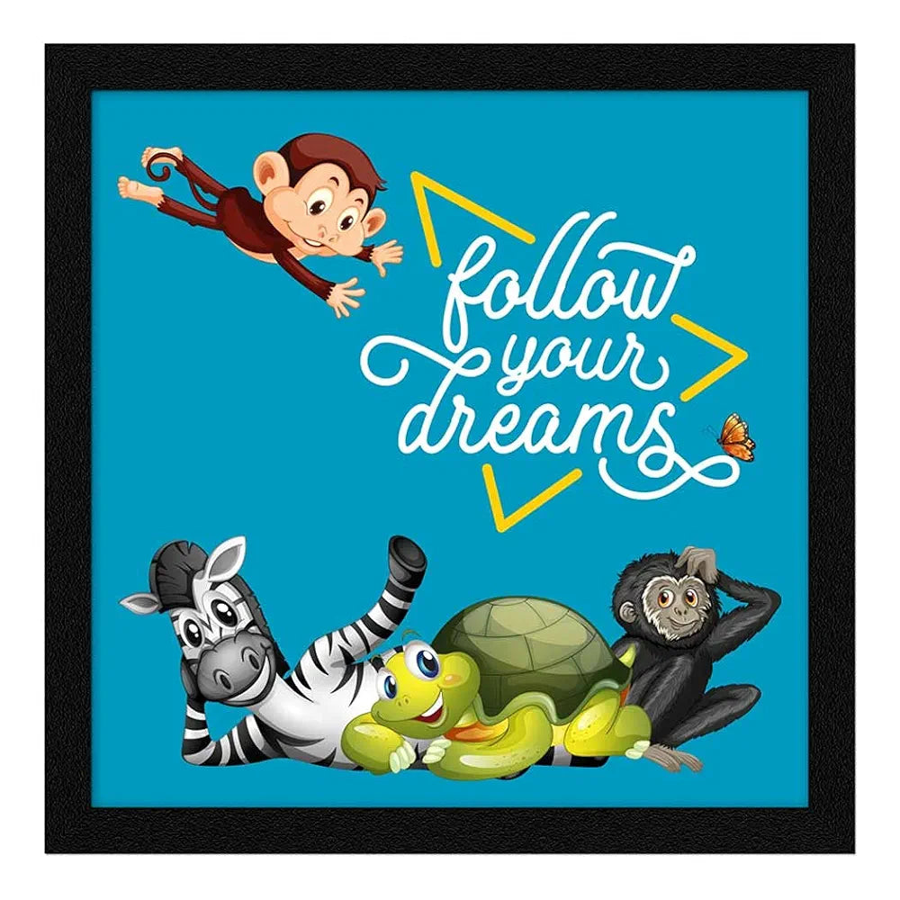 ArtX Set of 4 Cartoons Animals-01 Kids Room Painting Wall Art Set Of 4