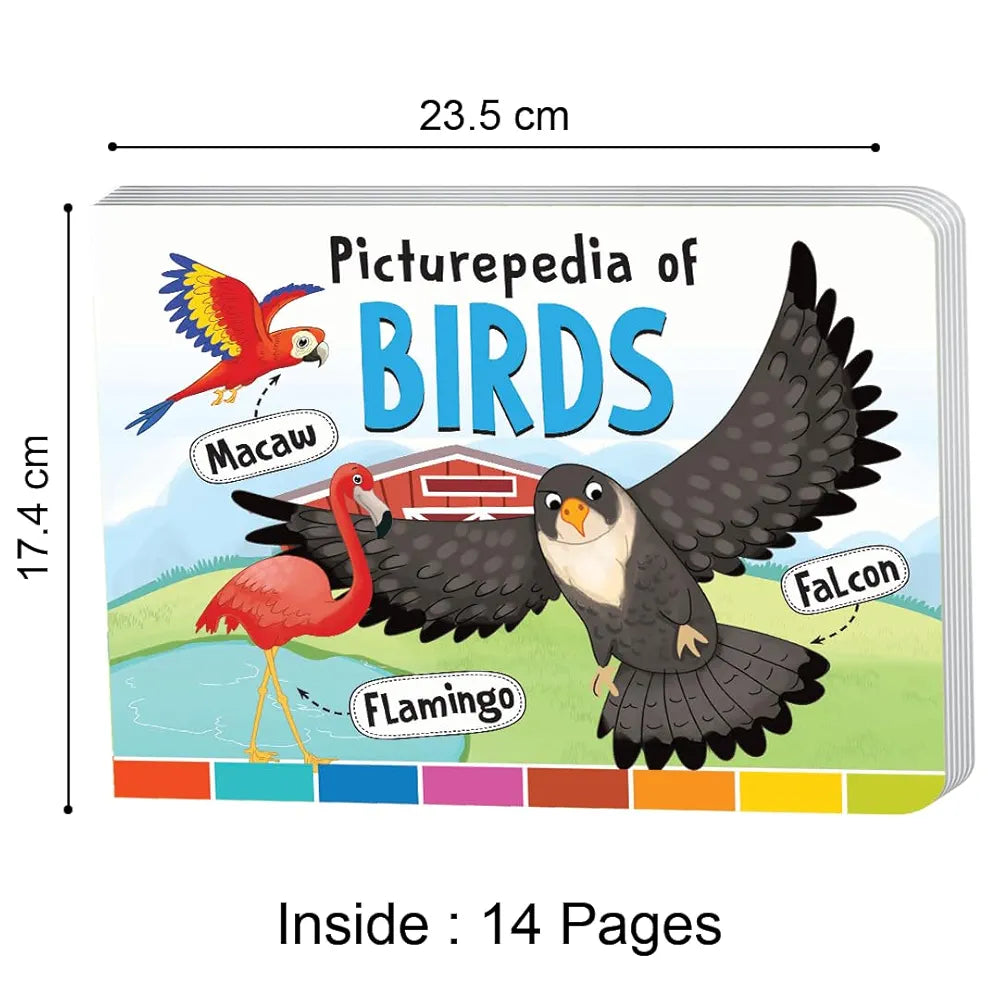 The Book Tree Picturepedia of Birds I Board Book for Kids Age 2+ I Bright & Colourful Pictures I Easy-to-Read Word Labels I Builds Vocabulary I Early Learning Picture Books for Children by Majestic Book Club