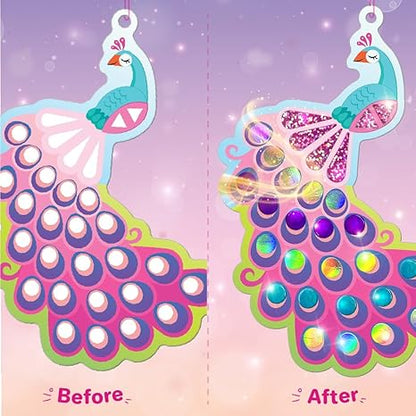 Imagimake Mirror Mosaic Butterfly & Peacock Mess Free Diy Mosaic Craft Kit