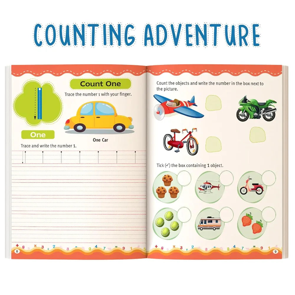 Fun Time Maths Activity Book for Kids - Fun Activities and Math Exercises For Children: Knowing Numbers, Shapes, Count, After, Before,Between