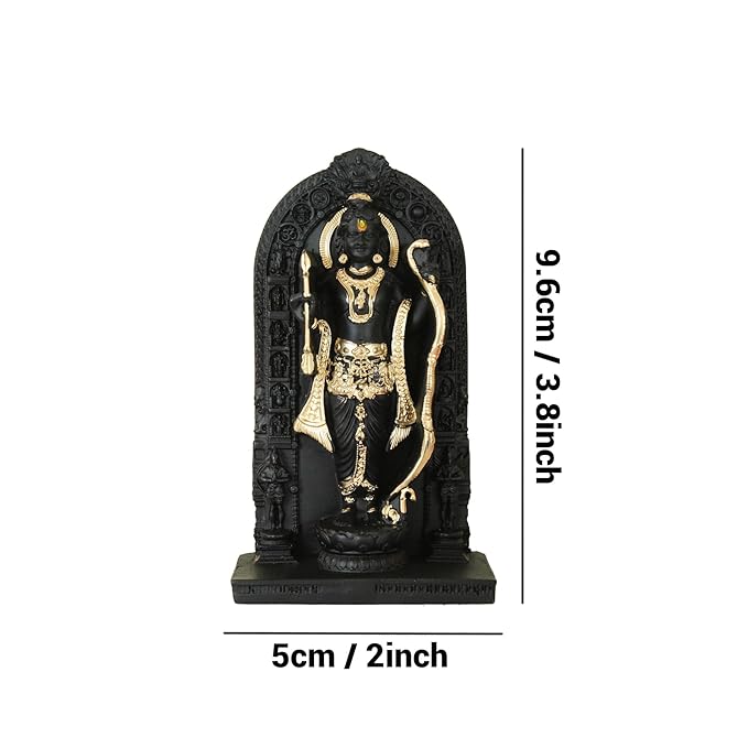 Tied Ribbons Ram Lala Idol Murti for Home Pooja Room Mandir Temple Car Dashboard
