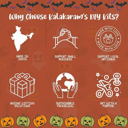 Kalakaram Diy Spookyville Chills Craft Box, Mysterious Trove of 6 Craft Activities | Diy Craft Kit for Kids | Activity Kit for Kids