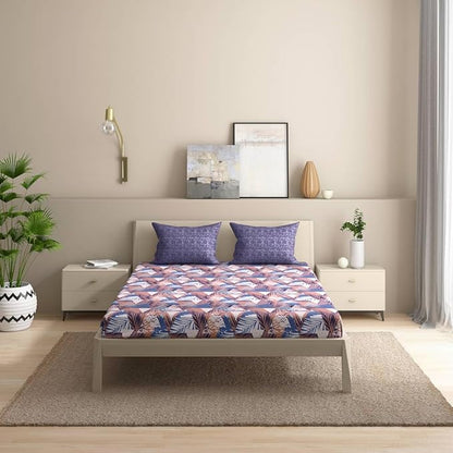 Wakefit Bedsheet For King Size Bedsheet King Size Bed Cotton 2 Pillow Covers Elastic Fitted Sheet Mambo Multicolor