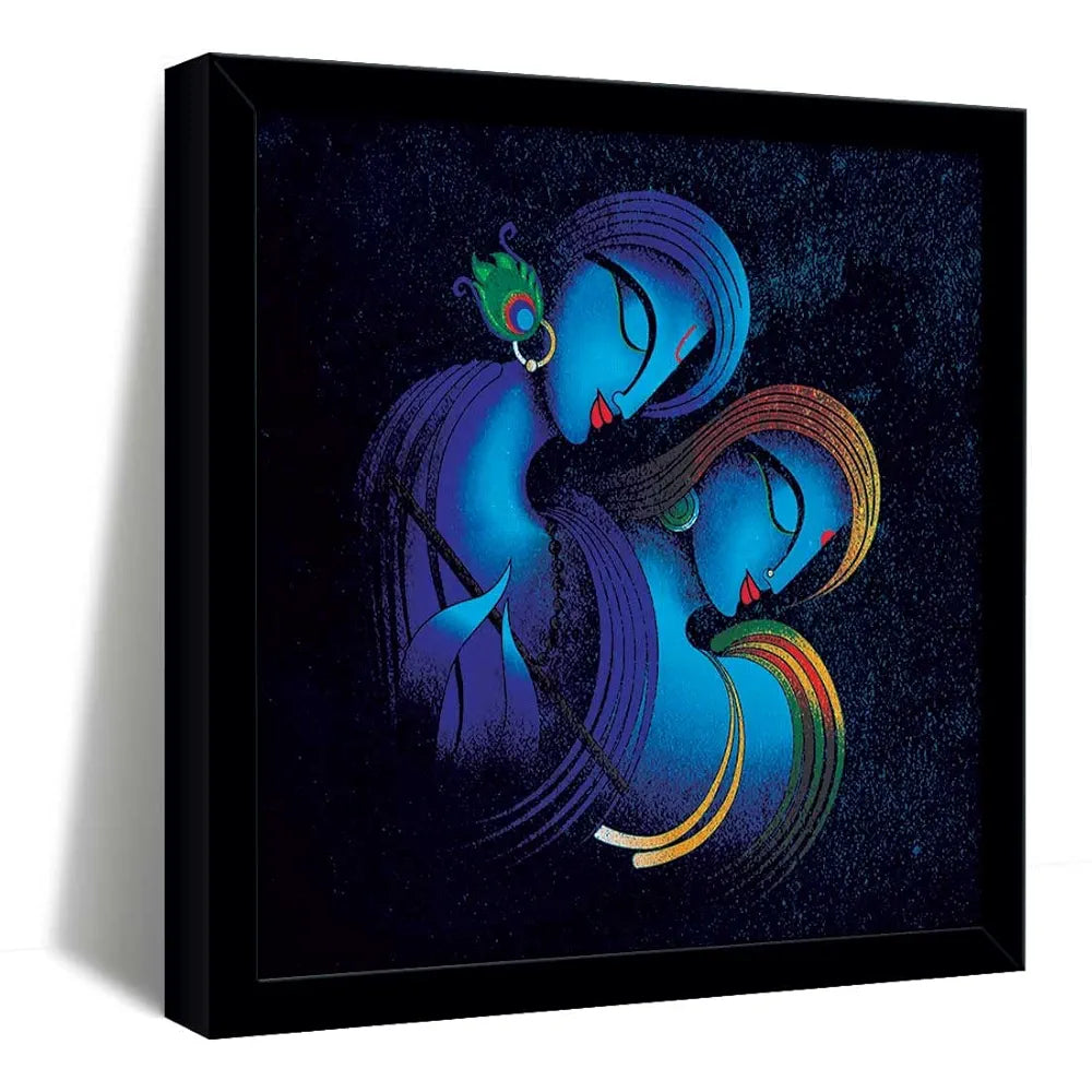 ArtX Radha Krishna Eternal Love Abstract Big Canvas Painting