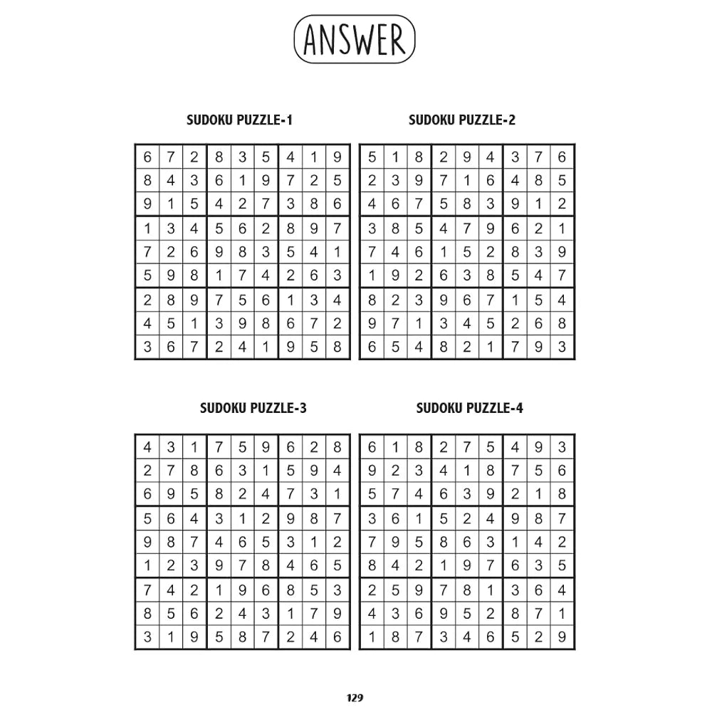 500+ Sudoku Puzzle Book Set for Kids Ages 4+ | 4-Book Pack with Solutions | Fun Brain Games for Logic & Problem-Solving by Majestic Book Club