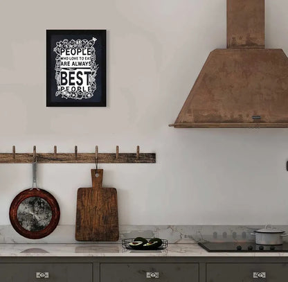 ArtX Paper People Who Love To Eat Food Quote Wall Frame Art Painting