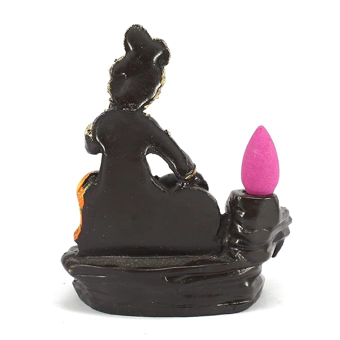 Ecraftindia Krishna Smoke Scented Backflow Cone Incenses | Orange