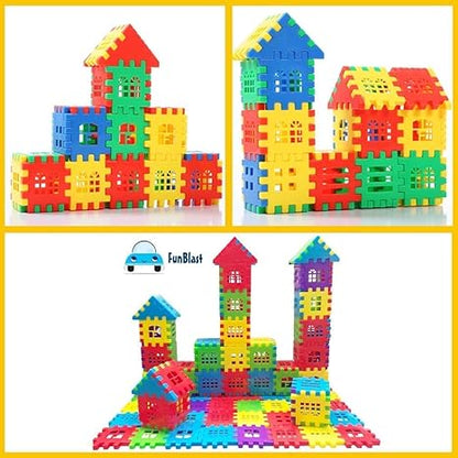 FunBlast Building Blocks For Kids House Building Blocks with Windows Block Game For Kids