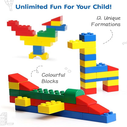 Firstcry Intelliskills Premium 75 Pieces Jumbo Construction Block Sets for Baby & Kids