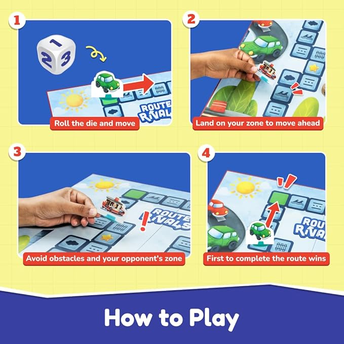 Bloomingo Board Game - Route Rivals | Thrilling Racing Game for Kids & Adults