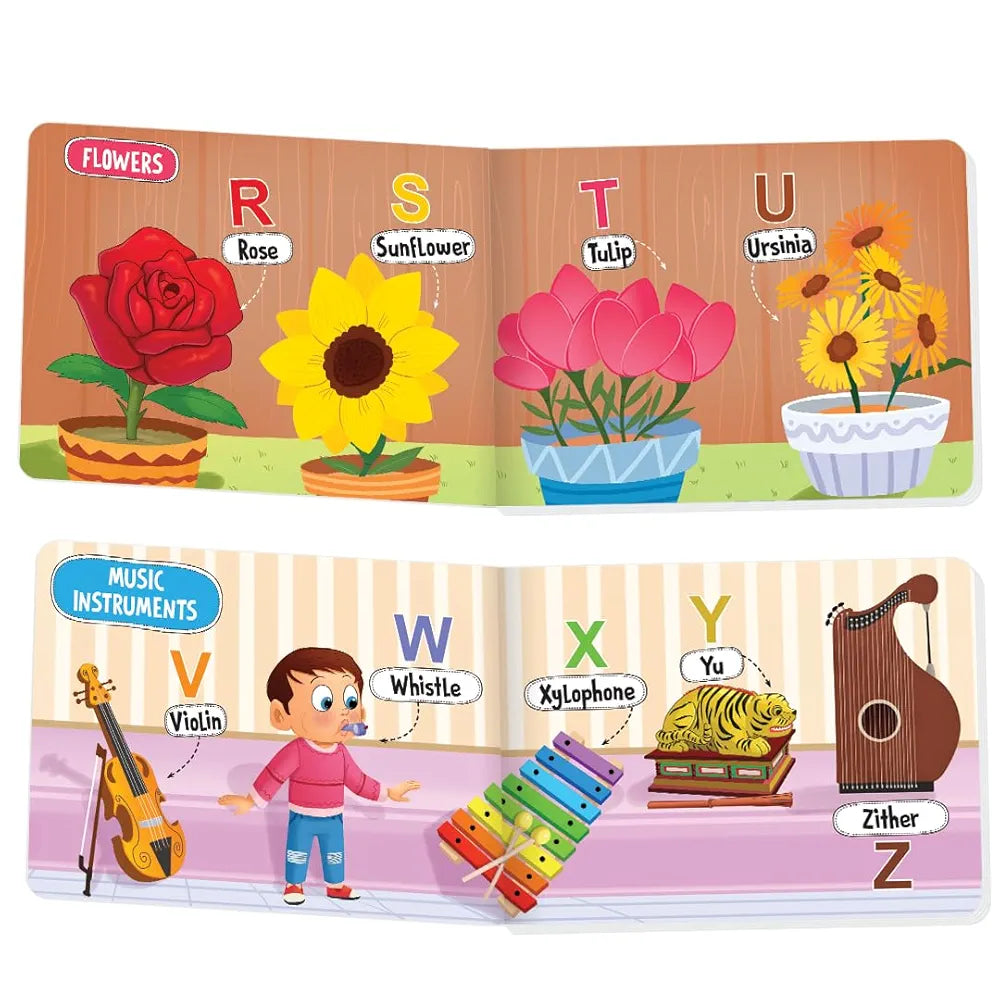 The Book Tree Picturepedia of Alphabet I Board Book for Kids Age 2+ I Bright & Colourful Pictures I Easy-to-Read Word Labels I Builds Vocabulary I Early Learning Picture Books for Children by Majestic Book Club