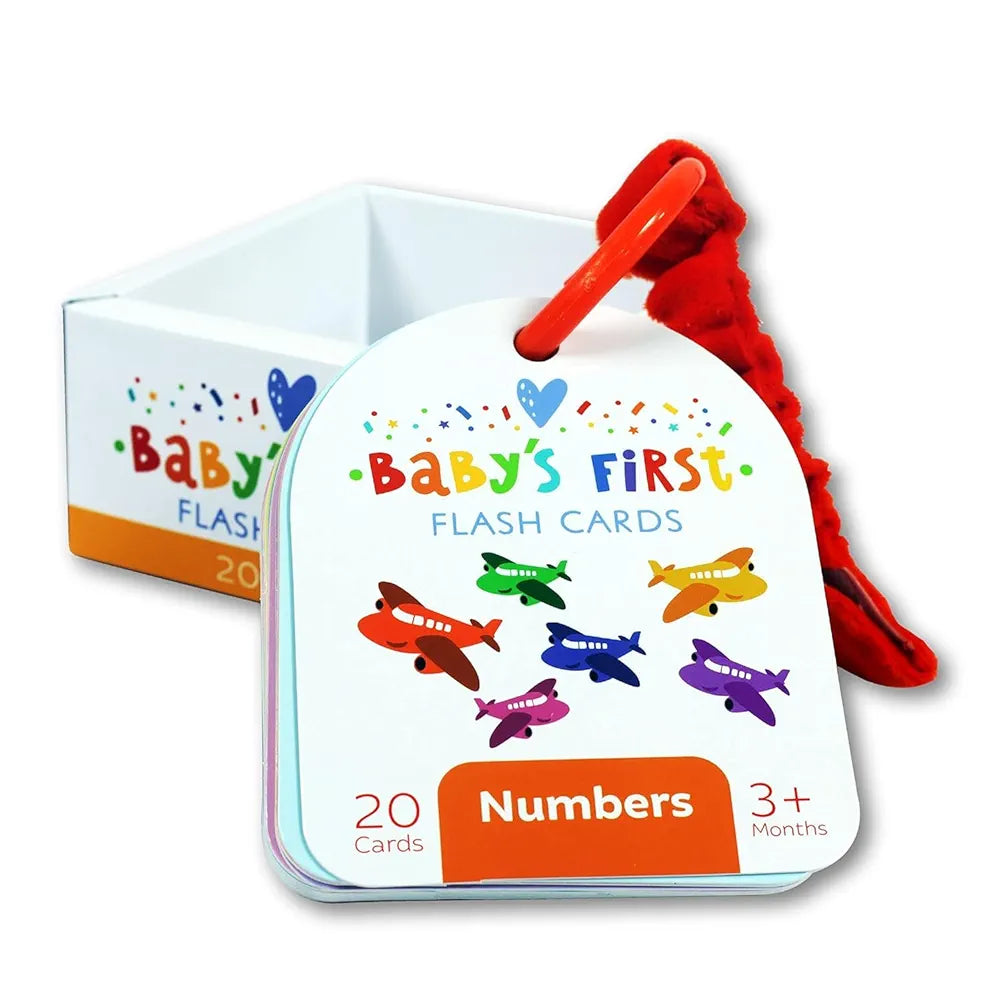 Popcorn Games Numbers Baby's First Board Flash Card Learning Educational Toy for New Born Baby Kids Ages 3 Month+ Best Birthday Gift Early Learning - 20 Cards