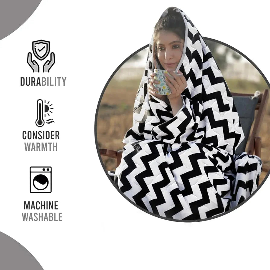 Divine Casa 120 GSM Microfiber Single Bed Comforter Soft & Lightweight Reversible AC Blanket Colour Anthracite