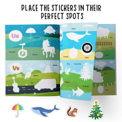 My First Alphabet & Numbers Sticker Book for Kids Ages 3+ | Fun Learning with 16 Activity Pages + 8 Sticker Sheets | 2-in-1 Sticker Book I Fun Preschool Activity Book by Majestic Book Club