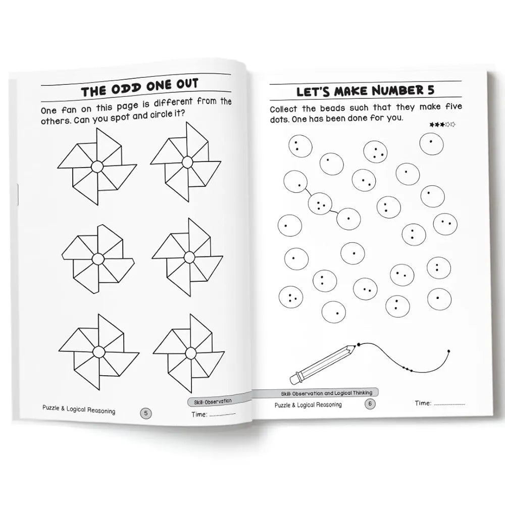 Puzzle & Logical Reasoning for Kids  - Ultimate Brain Games: 120+ Puzzles to Develop Critical Thinking and Logical Reasoning in children - | The Book Tree Books