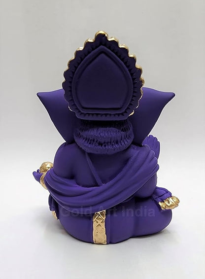 Gold Art India Beautiful Terracotta Ganesha in Violet A Festive and Auspicious Addition