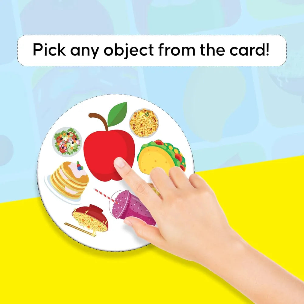 GiniMini Food Frenzy – Educational Card Game for Kids Ages 3+ | 57 Food-Themed Cards & Manual | Improves Vocabulary, Observation & Thinking 