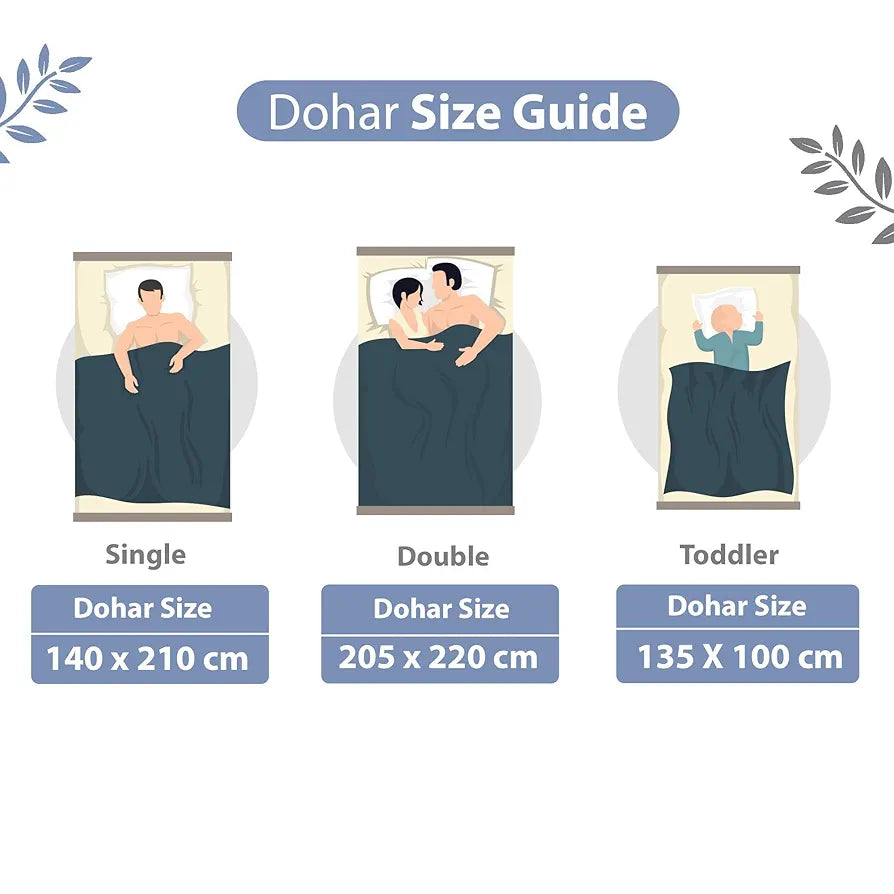 Divine Casa 120 GSM Microfiber Double Dohar Soft & Lightweight Throw Blanket Rain Dash Pattern Colour Rainy Blue