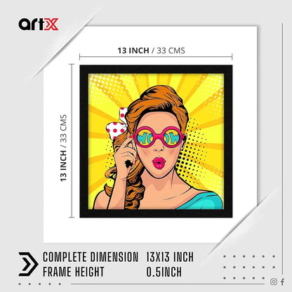 ArtX Paper Beautiful Women AXB000243-POP Pop Art Wall Art Painting Multicolor Abstract