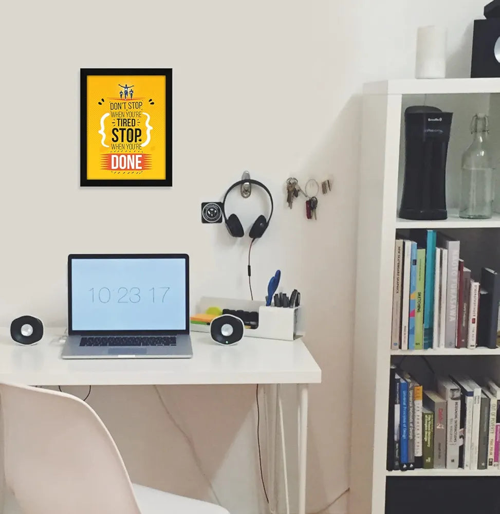 ArtX Paper Motivational Quotes Don't Stop Wall Frame Art Painting