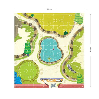 Popcorn Games & Puzzles Zoo 49 Piece Kids Jigsaw Game Puzzle - Science Educational Toys for Kids Children 5+ Years