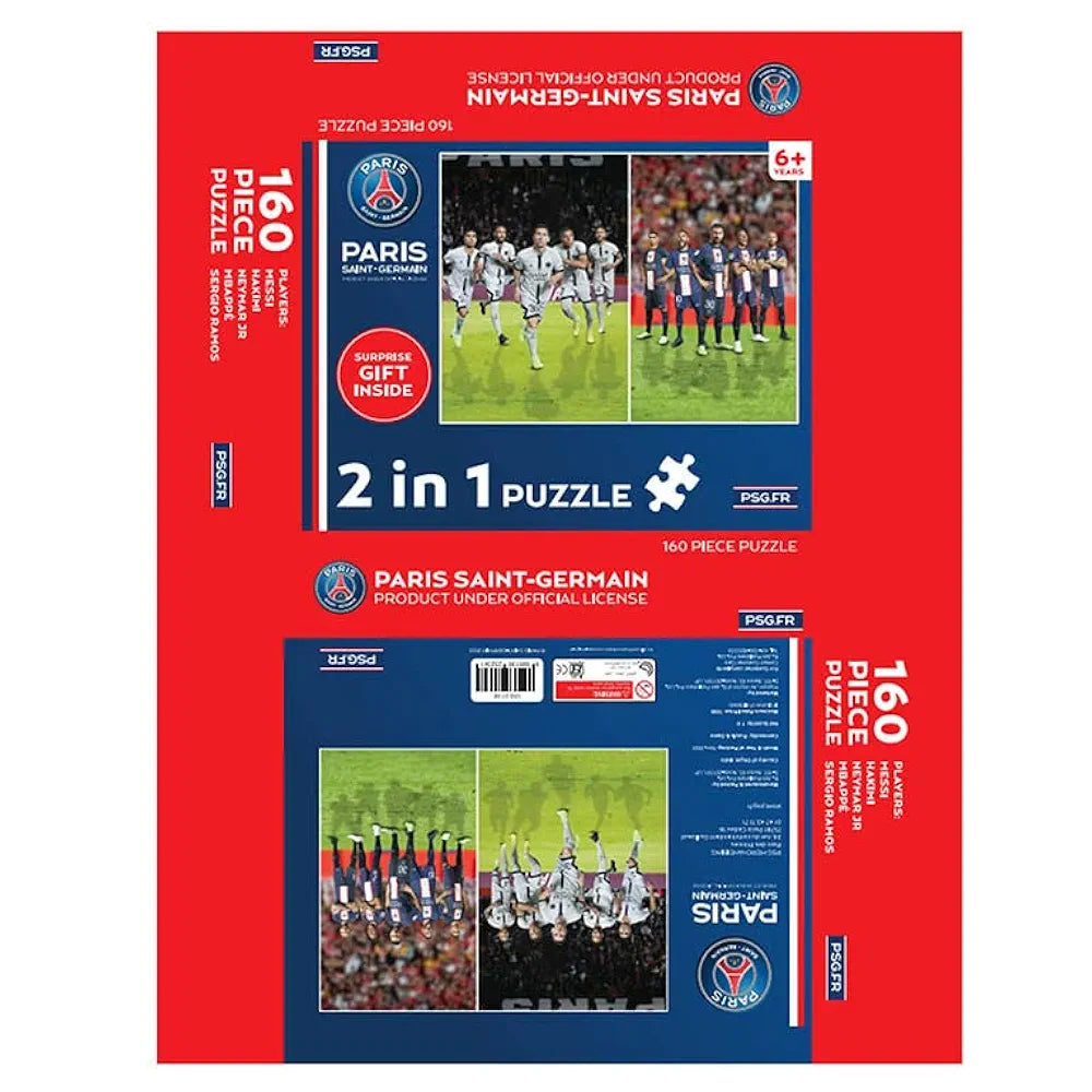Popcorn Games Premiership Soccer PSG Paris Saint Germain 160 Zigsaw Puzzles 6+ | Messi, Neymar,Sergio & Others - Official Football Licensed Product