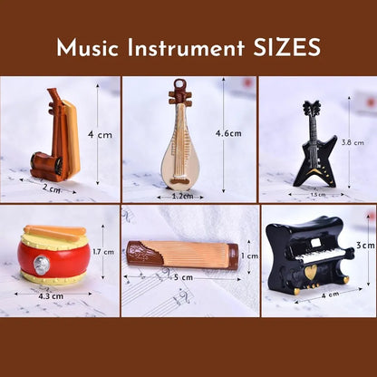 Satyam Kraft 1 Set Resin Miniature Showpiece Musical Instruments