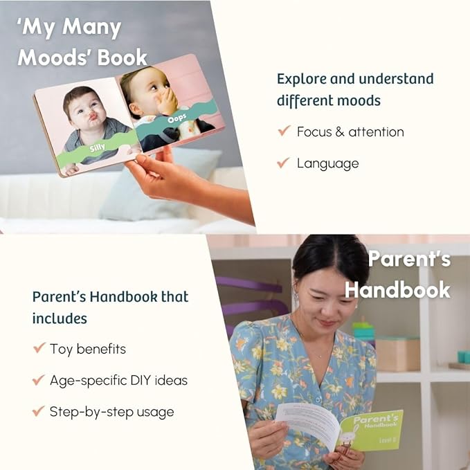 Curious Cub Montessori Learning Wooden Toys Box 6 | Problem Solving, Builds Hand-eye Coordination | Brain Development Activities