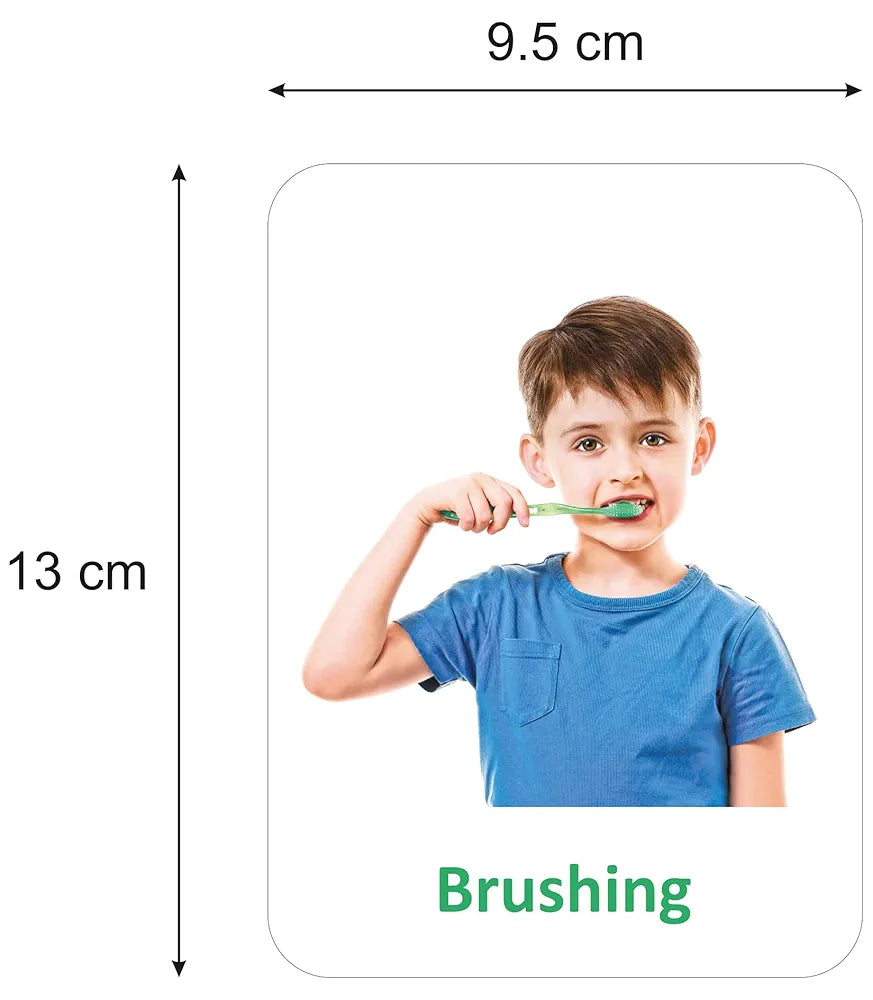 Gurukanth® Premium Action Flash Cards for Kids Early Learning | Easy & Fun Way of Learning 1 Year to 6 Years Babies Smart Toys