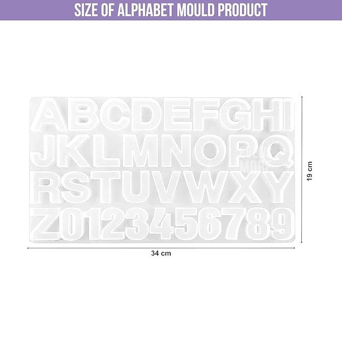 Craftinger Diy Alphabet Keychain Making Mould Kit Set With Glitter Colors, Mica and More