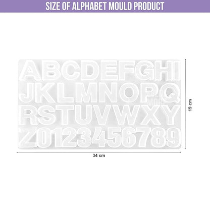 Craftinger Diy Alphabet Keychain Making Mould Kit Set With Glitter Colors, Mica and More