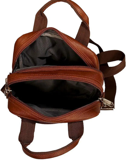 Leather World Sling Bag for Men PU Leather Messenger Cross Body Travel Office One Side Chest Shoulder Bag for Men & Women