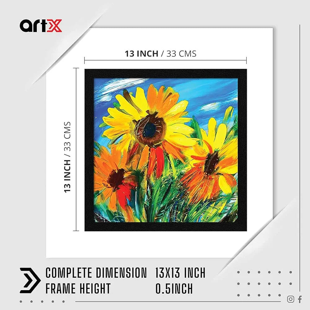 ArtX Paper Sunflower Wall Art Painting Multicolor