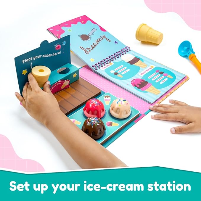 Bloomingo Pretend Play Kit I Dream of Ice Cream | Fun Ice Cream Making Set for Kids