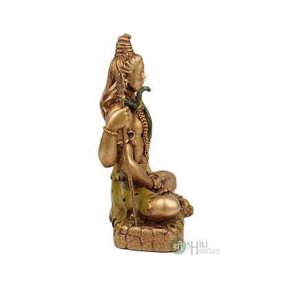 Indicast 6" Inch Cold Cast Resin Shiva Showpiece Antique Decor Decor Bolenath Mahakal